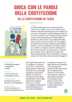 anteprima - Opere didattiche / Libri di testo - Gioca con le parole della Costituzione - Pagina di copertina