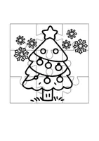 Vorschau - Arbeitsblätter - Puzzle Weihnachten zum Ausmalen Klasse 4-5 Vertretung - Seite 1