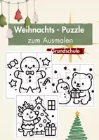 Vorschau - Arbeitsblätter - Puzzle Weihnachten zum Ausmalen Klasse 4-5 Vertretung - Deckblatt
