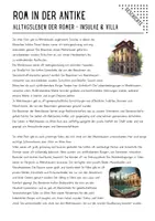 Vorschau - Arbeitsblätter - Rom – Wohnen im alten Rom - Deckblatt