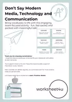 Vorschau - Spiele - Don't Say! Modern Media, Technology and Communication - Deckblatt