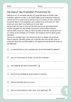 Vorschau - Arbeitsblätter - iruBildung-Material-01 Die Geburt des Propheten Mohammed ﷺ - Seite 2