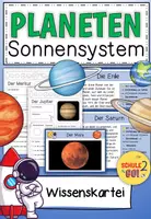 Vorschau - Arbeitsblätter - PLANETEN Sonnensystem / Wissenskartei - Deckblatt