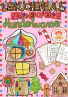 Vorschau - Arbeitsblätter - Kunst Weihnachten: Lebkuchenhaus nach Hundertwasser Knusperhäuschen - Deckblatt