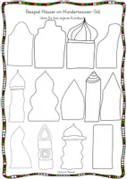 Vorschau - Arbeitsblätter - Kunst Weihnachten: Lebkuchenhaus nach Hundertwasser Knusperhäuschen - Seite 2