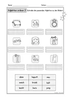 anteprima - Esercizi - Arbeitsblätter: Adjektive ordnen 3, 3-fach differenziert, DaZ (Esercizi per ordinare gli aggettivi 3, con 3 livelli di differenziazione) - Pagina 2