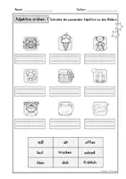 anteprima - Esercizi - Arbeitsblätter: Adjektive ordnen 1, 3-fach differenziert, DaZ (Esercizi per ordinare gli aggettivi 1, con 3 livelli di differenziazione) - Pagina 2
