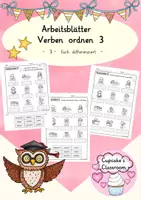 anteprima - Esercizi - Arbeitsblätter: Verben ordnen, 3-fach differenziert, DaZ, Deutsch (Esercizi per ordinare i verbi, con 3 livelli di difficoltà, DaZ) - Pagina di copertina