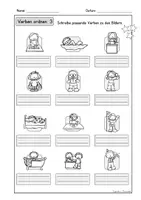 anteprima - Esercizi - Arbeitsblätter: Verben ordnen, 3-fach differenziert, DaZ, Deutsch (Esercizi per ordinare i verbi, con 3 livelli di difficoltà, DaZ) - Pagina 3
