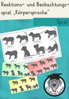 Vorschau - Spiele - Beobachtungs- und Reaktionsspiel "Körpersprache des Hundes" - Deckblatt