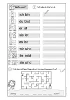 anteprima - Esercizi - DaZ / Deutsch - Arbeitsblätter Verb "sein" - Förderunterricht (Esercizi sul verbo "essere") - Pagina 2