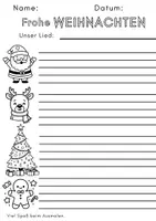 Vorschau - Arbeitsblätter - Weihnachts-Komponieren mit Kindern: Leere Notenblätter - Seite 1