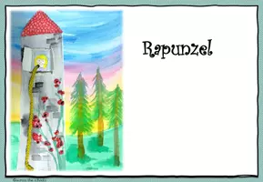 Vorschau - Mal- und Bastelvorlagen - Rapunzel im Kunstunterricht: Anleitung - Seite 1