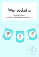 Vorschau - Poster - Wimpelkette-Fingeralphabet - Gebärdensprache - Deckblatt