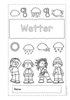 anteprima - Esercizi - Deutsch/ DaZ / SU - Wetter - Arbeitsblätter, Sprachförderung, Lerntheke - Pagina 1
