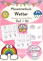 anteprima - Esercizi - Deutsch/ DaZ / SU - Wetter - Miniwörterbuch (Leporello), Sprachförderung - Pagina di copertina