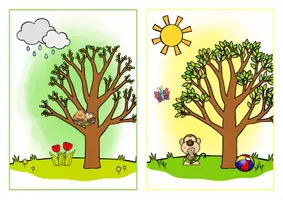 anteprima - Flashcard - Englisch/ DaZ / SU - Year / Jahr - seasons, months / Jahreszeiten, Monate - Bildkarten/ flashcards - (Le stagioni) - Pagina 2
