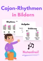 Vorschau - Arbeitsblätter - Cajon-Rhythmen in Bildern (mit Lern-Aufgaben) - Deckblatt