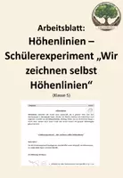 Vorschau - Arbeitsblätter - Arbeitsblatt: Höhenlinien - Schülerexperiment Wir zeichnen selbst Höhenlinien - Deckblatt