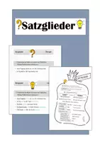 Vorschau - Arbeitsblätter - Materialpaket Satzbau Satzglieder Feldermodell - Seite 1