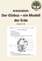 Vorschau - Arbeitsblätter - Arbeitsblatt: Der Globus - ein Modell der Erde - Deckblatt