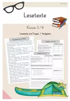 Vorschau - Arbeitsblätter - Lesetexte mit Fragen: Lesehäppchen Kl. 3/4 - Deckblatt