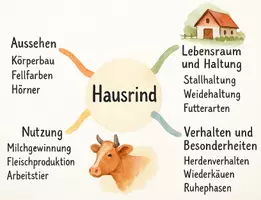 Vorschau - Arbeitsblätter - Arbeitsblätter zum Thema "Hausrind" + Lösung & MP3 + Mindmap + Infografik - Seite 2