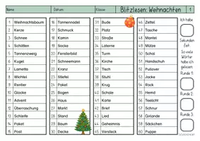 Vorschau - Arbeitsblätter - Blitzlesen - Weihnachten (Klasse 2-3) - Seite 2