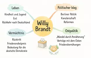 Vorschau - Arbeitsblätter - Arbeitsblätter zum Thema "Willy Brandt" + Lösung & MP3 + Mindmap + Infografik - Seite 2