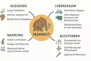 Vorschau - Arbeitsblätter - Arbeitsblätter zum Thema "Mammut" + Lösung & MP3 + Mindmap + Infografik - Seite 2