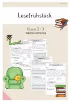 Vorschau - Arbeitsblätter - Lesefrühstück - 10 wöchentliche Leseaufgaben - Deckblatt