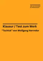 Vorschau - Arbeitsblätter - Klausur / Test zum Werk "Tschick" von Wolfgang Herrndor - Deckblatt