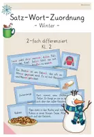 Vorschau - Spiele - Lesespiel Winter: Sätze lesen, Bilder zuordnen Kl.2 - Deckblatt