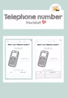 Vorschau - Arbeitsblätter - Arbeitsblatt: Telephone number - Deckblatt