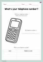 Vorschau - Arbeitsblätter - Arbeitsblatt: Telephone number - Seite 1