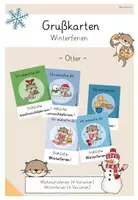 Vorschau - Bildkarten - Grußkarten Winterferien: Otter-Klasse - Deckblatt