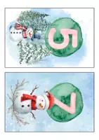 Vorschau - Mal- und Bastelvorlagen - Adventskalender Klasse Schneemänner – Gutscheine für gesamte Klasse - Seite 2