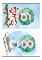 Vorschau - Mal- und Bastelvorlagen - Adventskalender Klasse Schneemänner – Gutscheine für gesamte Klasse - Seite 3