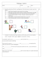 Vorschau - Klassenarbeiten - Young World 4 Unit 4 - fixfertig Prüfung - Seite 1