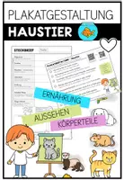 Vorschau - Arbeitsblätter - Plakatgestaltung – Mein Haustier | Steckbrief & Plakatvorlage - Deckblatt