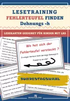 Vorschau - Fördermaterial/Inklusion - Bundestagswahl: Fehlerteufel Lesekarten Dehnungs -h - Deckblatt