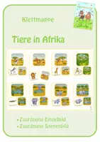 Vorschau - Fördermaterial/Inklusion - Klettmappe: Tiere in Afrika - Deckblatt