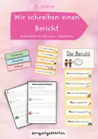 Vorschau - Arbeitsblätter - Der Bericht - Tafelkarten und AB zur Planung - Deckblatt
