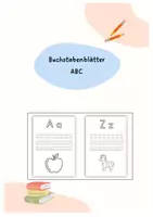 Vorschau - Arbeitsblätter - Buchstabenblätter zum Alphabet (mit Schreibübung) - Deckblatt