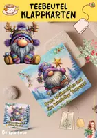 Vorschau - Mal- und Bastelvorlagen - Klappkarten für Teebeutel Weihachten Gnome Klasse 1 bis 8 - Seite 2