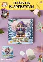 Vorschau - Mal- und Bastelvorlagen - Klappkarten für Teebeutel Weihachten Gnome Klasse 1 bis 8 - Seite 1