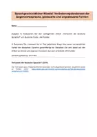 Vorschau - Klassenarbeiten - Deutschklausur Sachtextanalyse Sprachwandel (Qualifikationsphase) (1) - Deckblatt