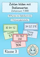 Vorschau - Aufgabenkarten - Zahlen bilden mit Stellenwerten ZR 1000 - Deckblatt