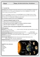Vorschau - Arbeitsblätter - Der Mond und die Sonne - Die Mondphasen - Optik - Deckblatt