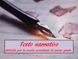 anteprima - Schede informative - Testo narrativo. Attività per la scuola secondaria. - Pagina di copertina